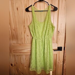 Maurices Lime Green Summer Mini Dress